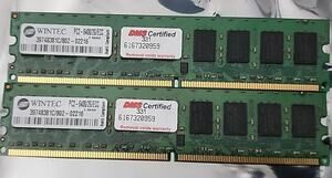 Wintec 4 GB Set (2 x 2 GB) PC2-6400 DDR2 240-Pin ECC DIMM Desktop Memory